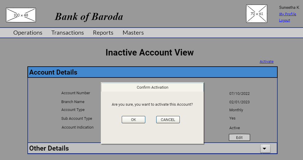Account Activate Confirmation