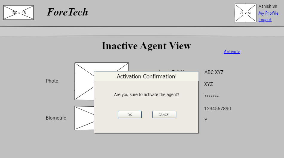 Agent Activate Confirmation