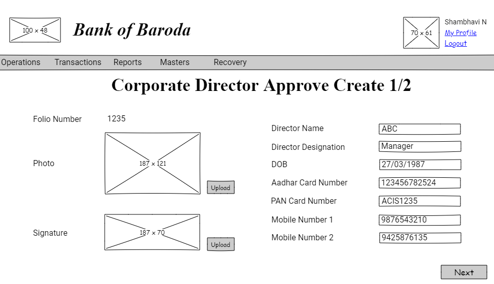 Corporate Director Approve Create 1