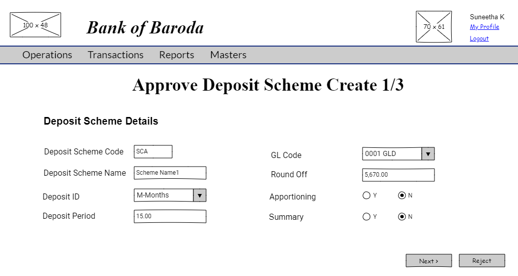 Deposit Scheme Create Approve
