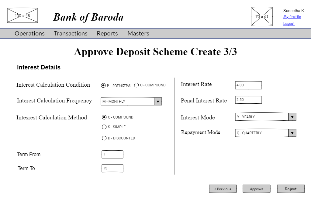 Deposit Scheme Create Approve