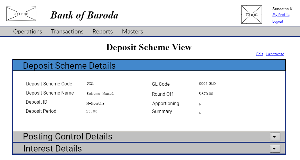 Deposit Scheme View 1