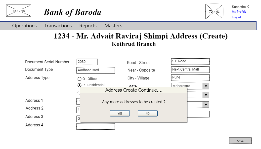 Folio Address Create Loop
