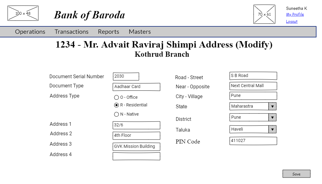 Folio Address Edit 2