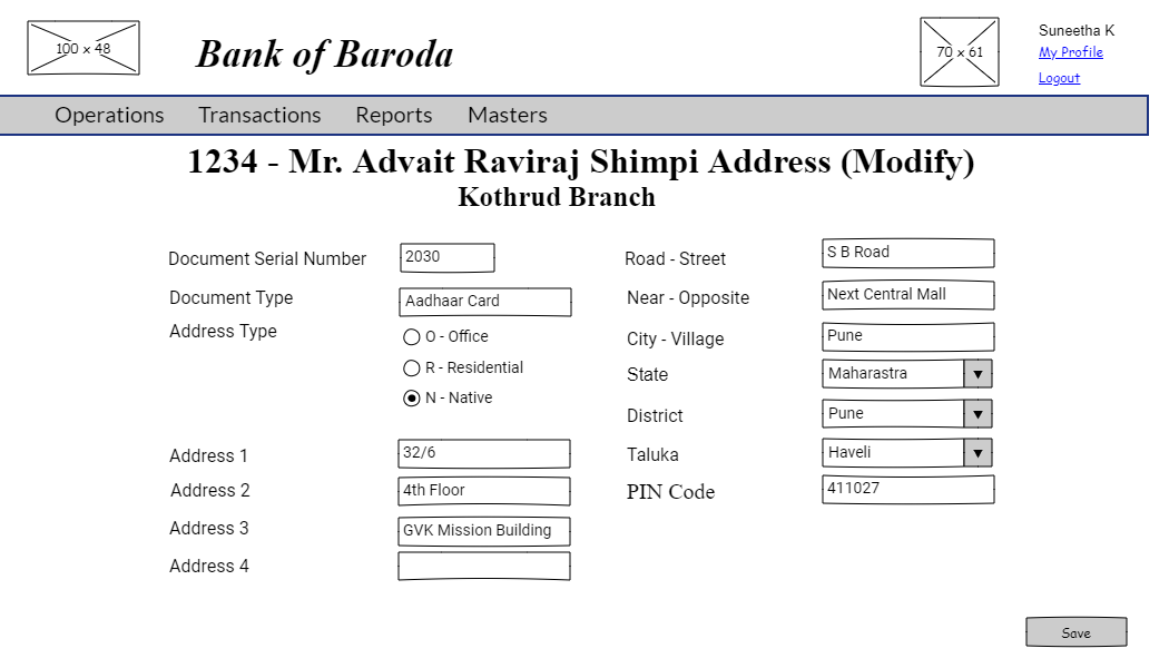 Folio Address Edit 3