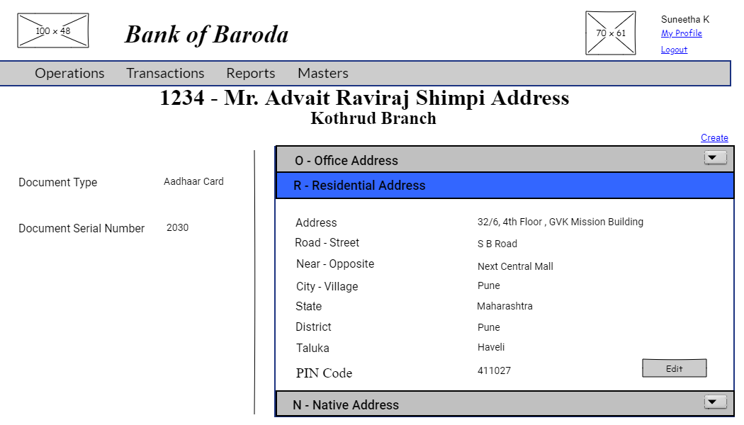 Folio Address View 2