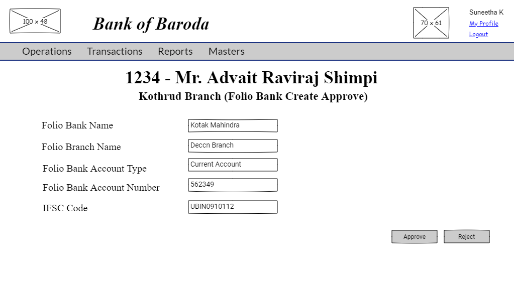 Folio Bank Create Approve