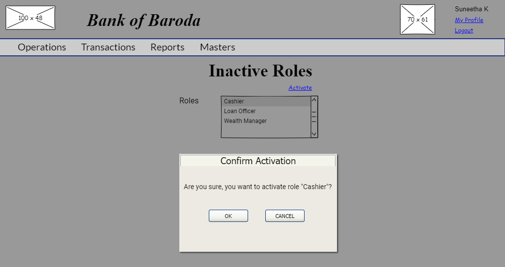 Role Activate Confirmation