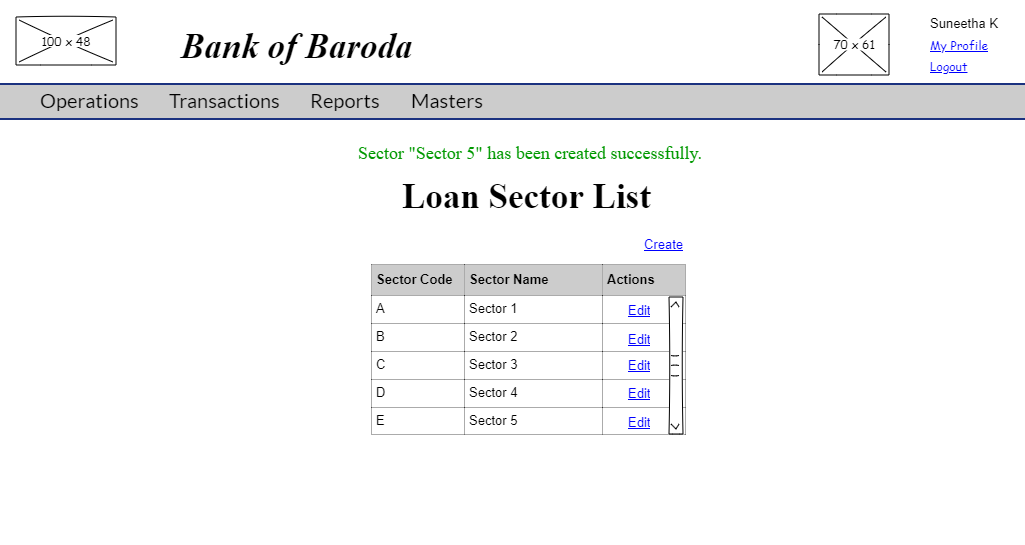 Sector Create Inform
