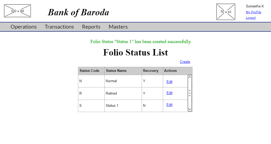 Status Create Inform
